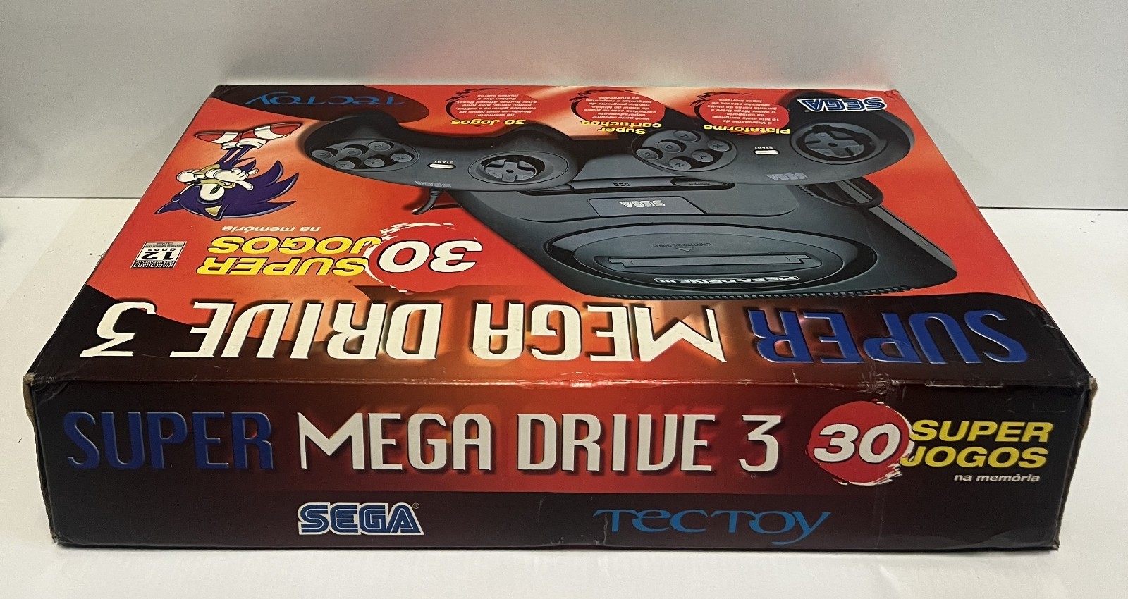 SUPER MEGA DRIVE 3 TEC TOY SEGA BRAZIL 30 GAMES EDITION BOXED TESTED CONSOLE