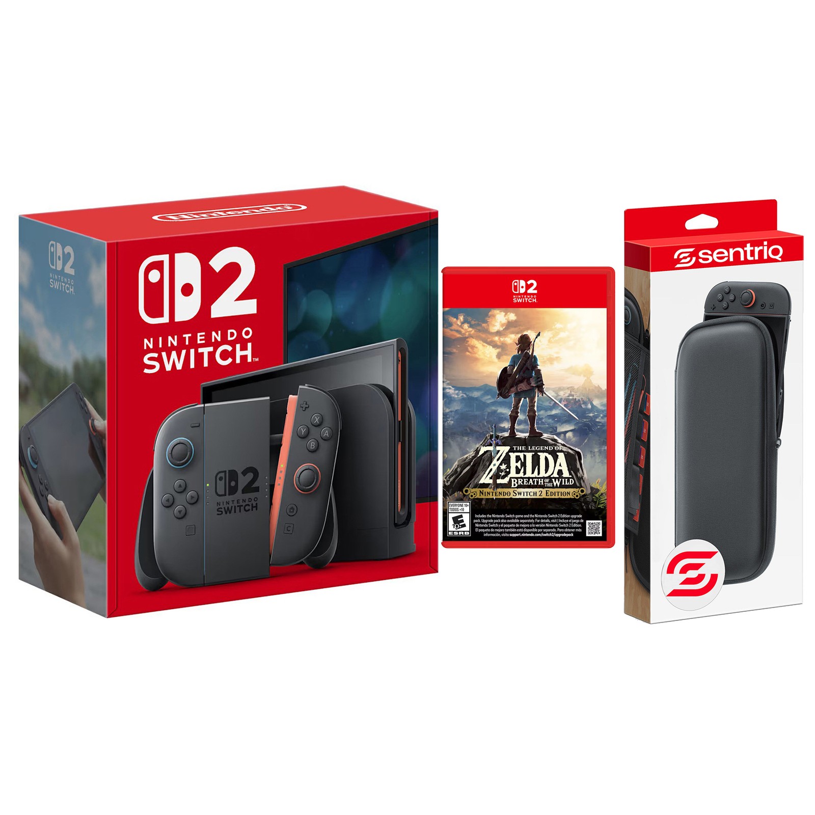 Nintendo Switch 2 Console with Legend of Zelda Breath of the Wild and Protective