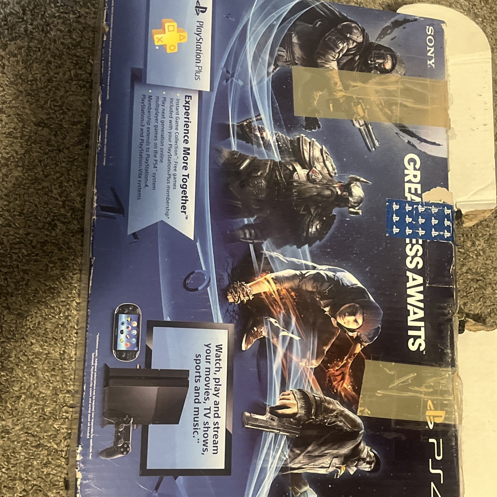 Sony Playstation 4 Ps4 Jet Black 500 GB In Original Box W Controller See Pics