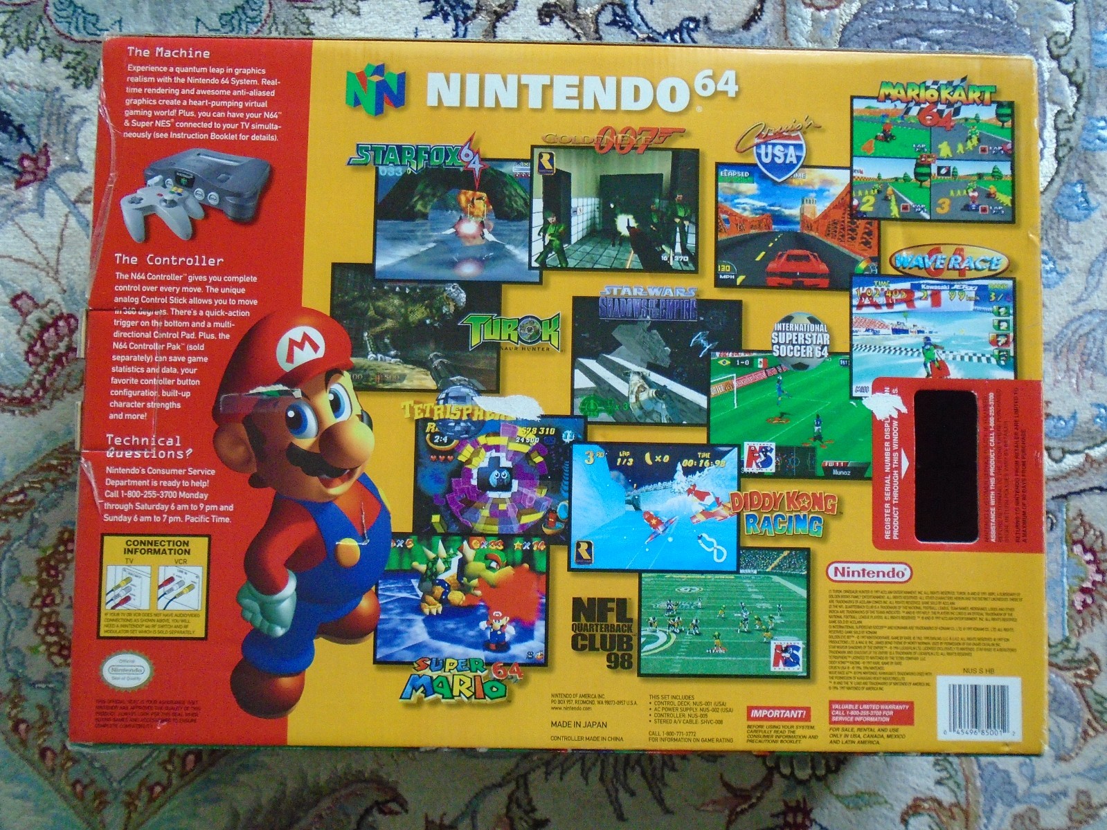 N64 Console NUS-001 w/ BOX, controller, cables, nintendo 64 TESTED