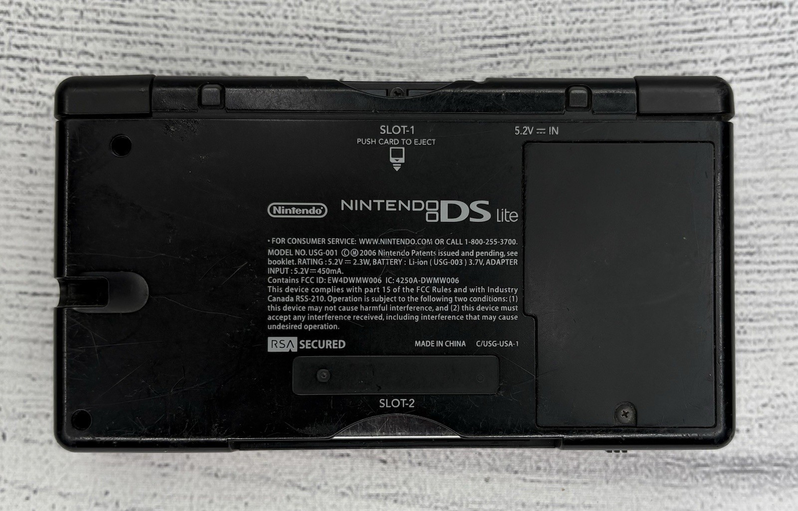 Nintendo DS Lite Crimson – Red/Black Crimson Bottom SCREEN ISSUE