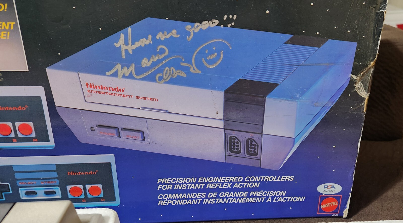 Nintendo Control Deck Original Box DUAL 2X CHARLES MARTINET SIGNATURE CIB PSA