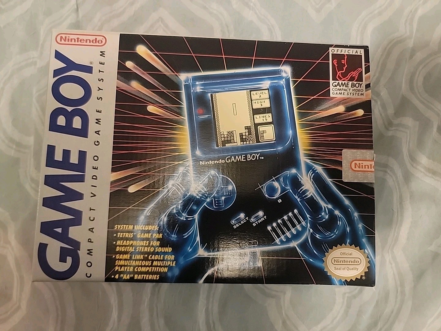 Gameboy Compact Video Game System DMG-01 – BOX, CORD & HEADPHONES NO GAMEBOY