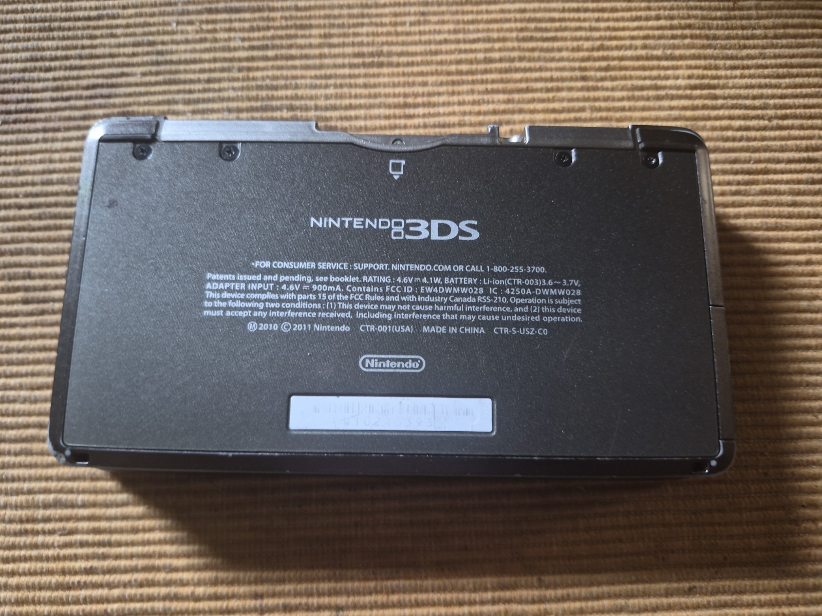 3DS Black For Parts/Repair – Please Read!