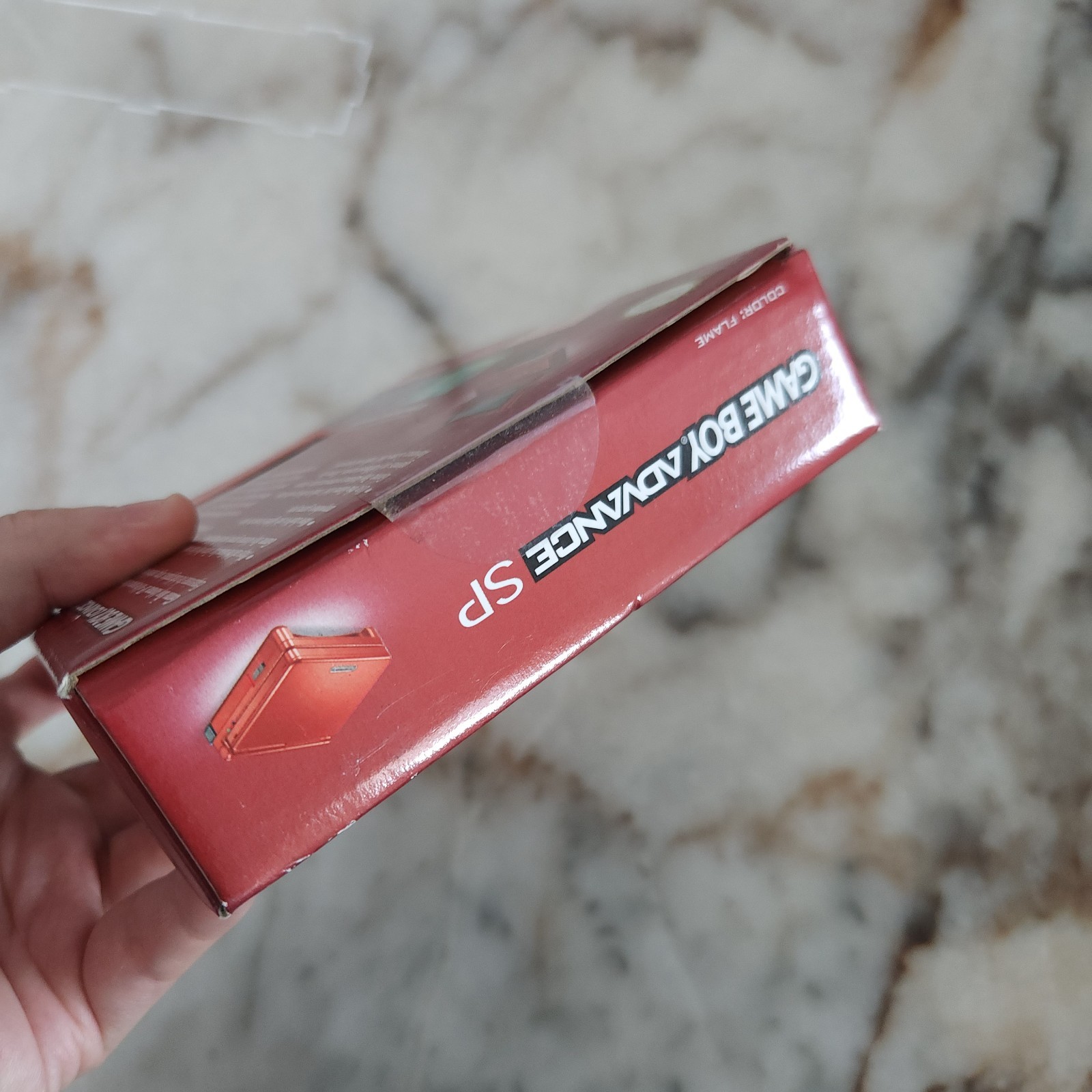 Game Boy Advance GBA SP AGS 001 Flame Red CIB NEVER USED