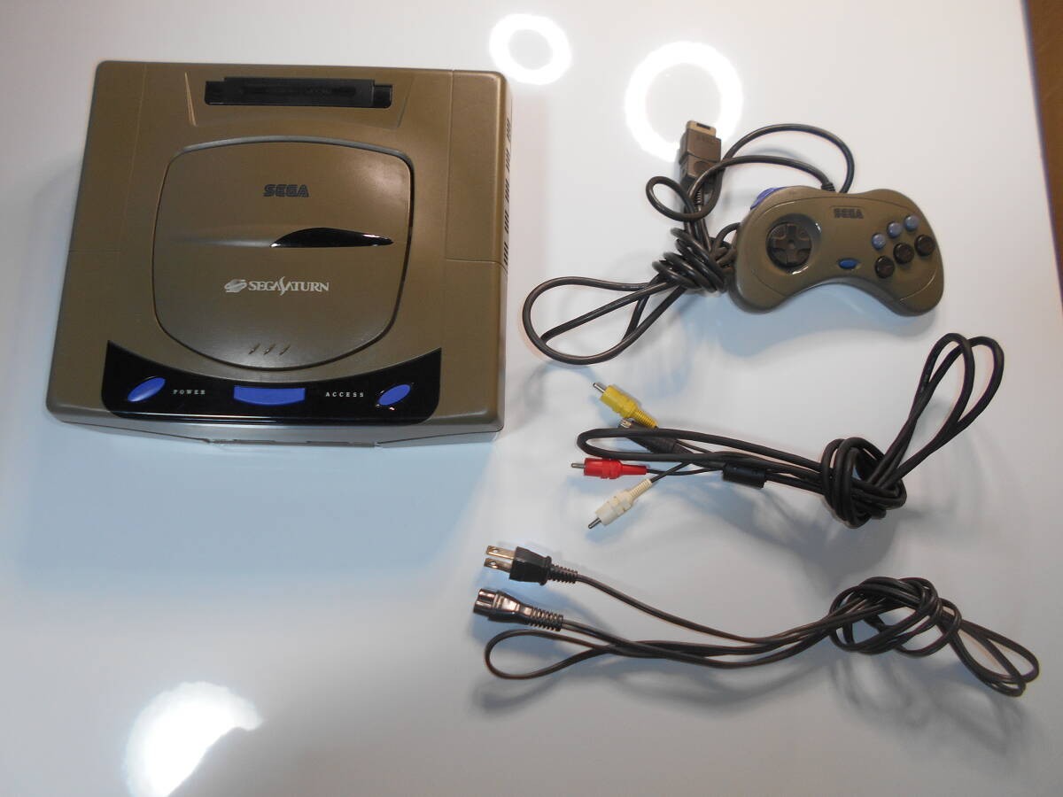 Sega Saturn HST-3210 Mist Gray Console System Japan NTSC-J Tested Cleaned Exc