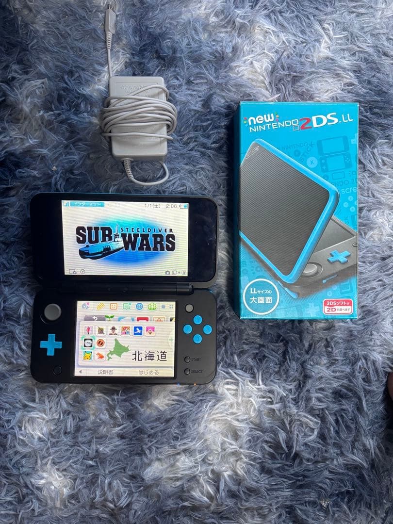 New Nintendo 2DS LL Console Black x Turquoise