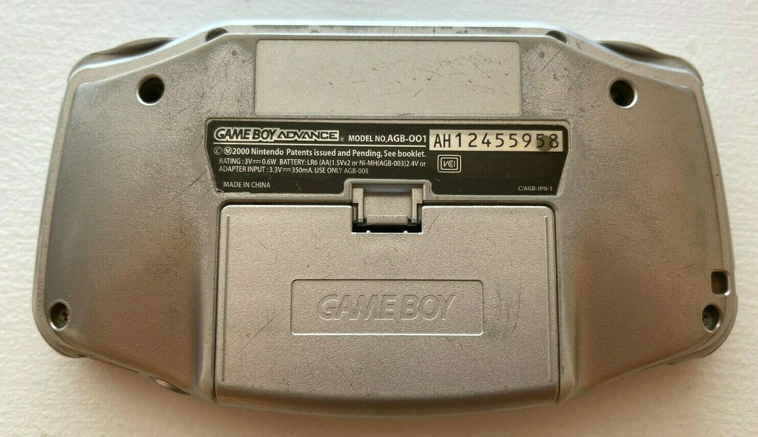 Nintendo Game Boy Advance AGB-001 – Silver GOOD Condition – 100% OEM Tested