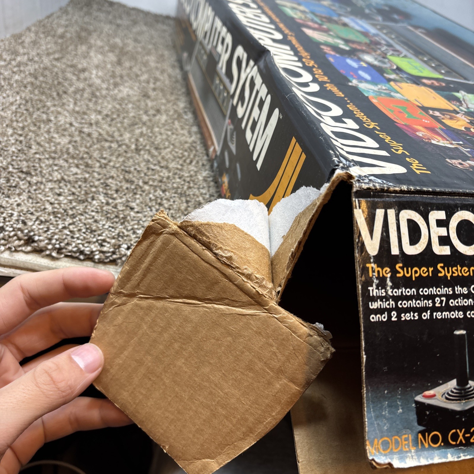 Atari 2600 Heavy Sixer Console In Box Chess Piece Box Tested Works Bundle
