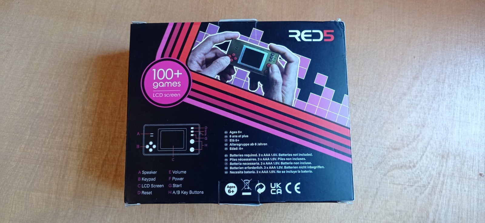 Retro 8-Bit Handheld Console RED5 150 Games Color Screen