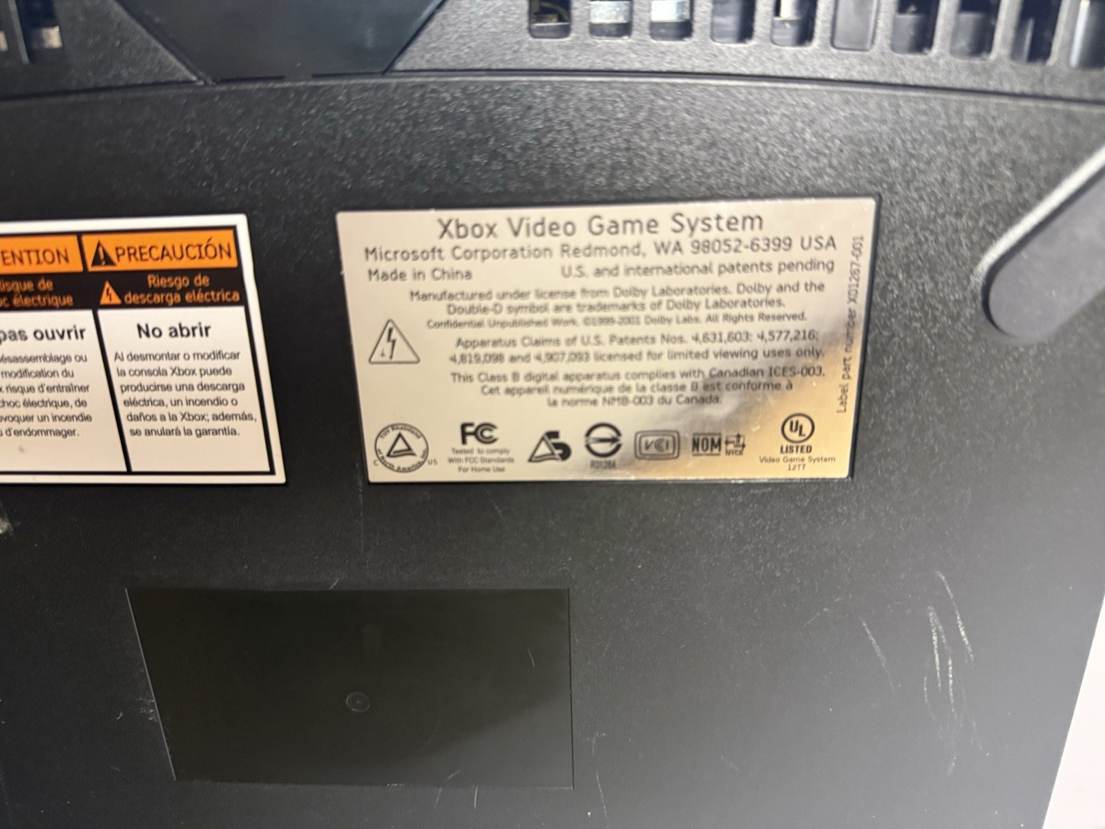 Original Microsoft Xbox OG Console Only – Parts/Repair – DVD Drive Issues