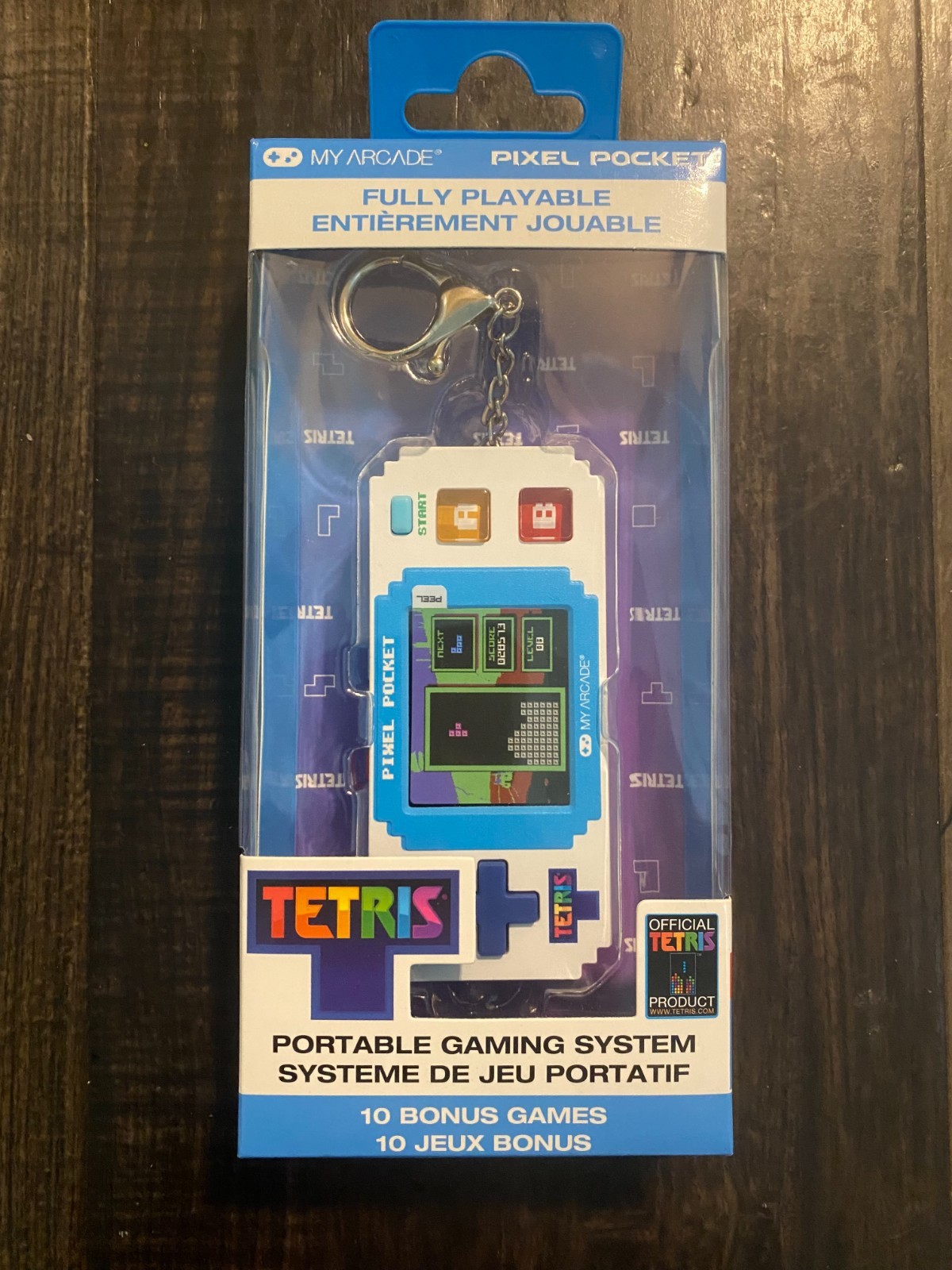 My Arcade DGUNL-7083 Pixel Pocket Tetris Mini Gaming System Key Chain 6+ New