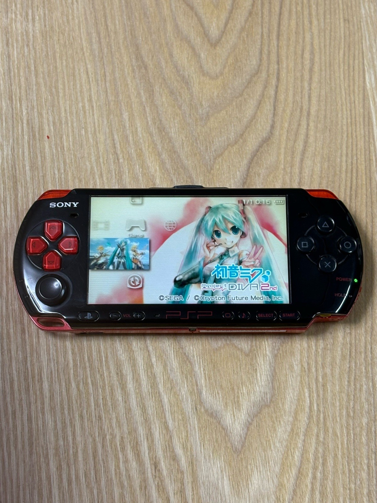 Sony PSP 3000 Black Red Console Only Japanese Version Tested Working
