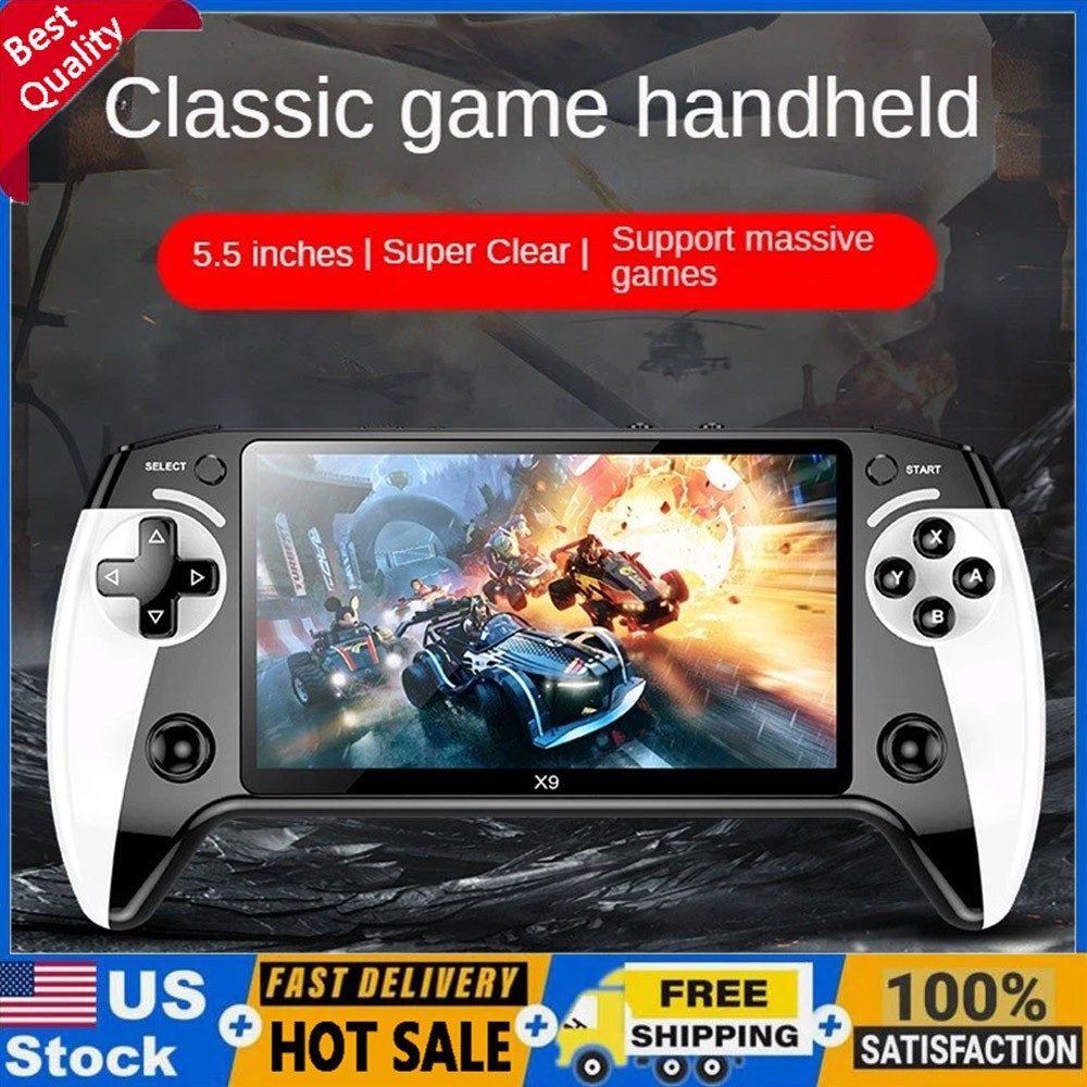 2026 NEW X9 Handheld Game Console 5.5 Inch IPS Screen,3000 Games, Video Games OY