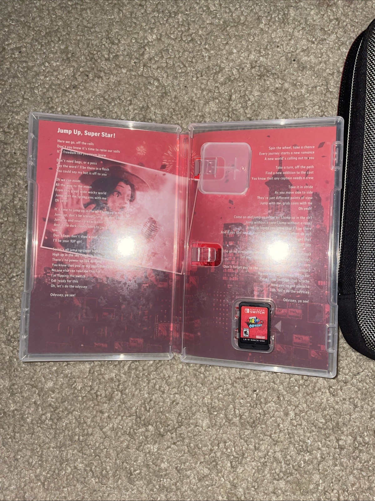 Nintendo Switch Lite.includes charger case and super Mario odyssey, couldadd2k18
