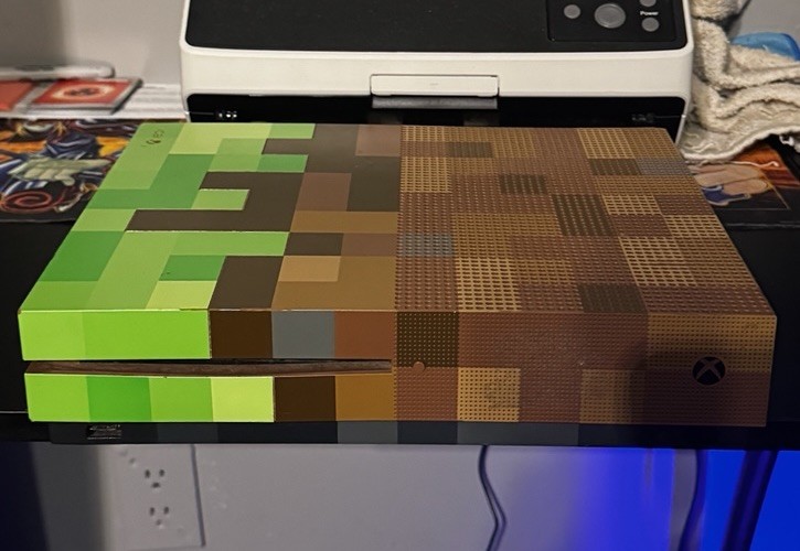 Xbox One S Minecraft Limited Edition 1TB Console w/Cords TESTED Works Fast Ship