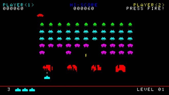 Legends Flashback Blast!, Space Invaders, Retro Gaming, Blue