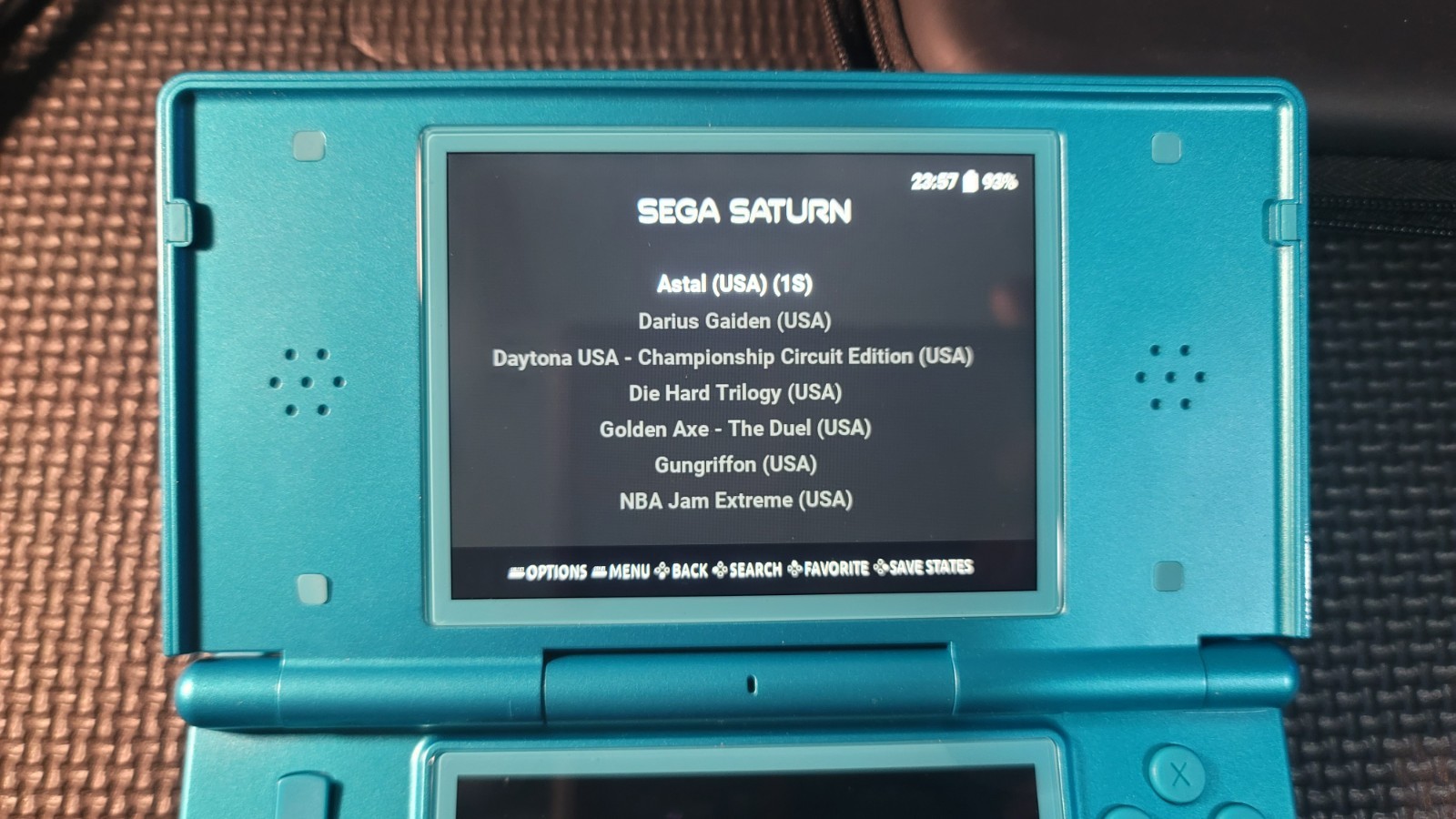 ANBERNIC RGDS ((ROCKNIX OS) 64GB GAME CARD (TURQUOISE BLUE) WITH CASE (GXRG)