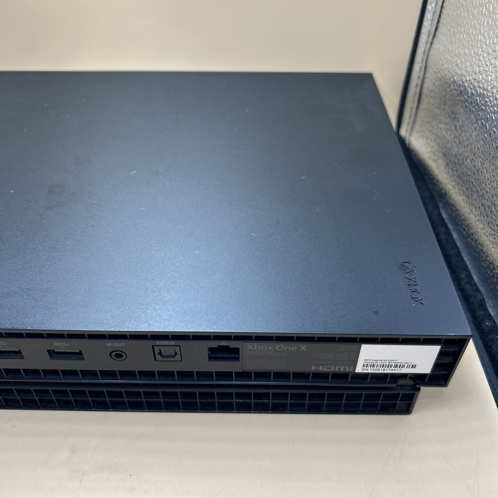 Xbox One X 1TB Black Console w CONTROLLER & PWR CABLE Tested Free Game