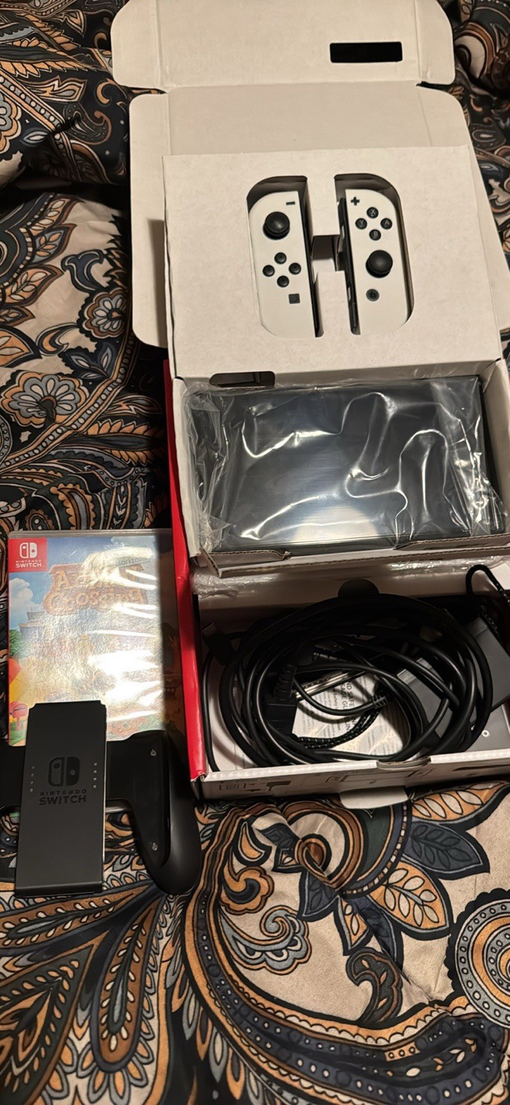 Nintendo Switch OLED Model White/Black 64GB Console Bundle w/ Joy-Cons Dock HDMI