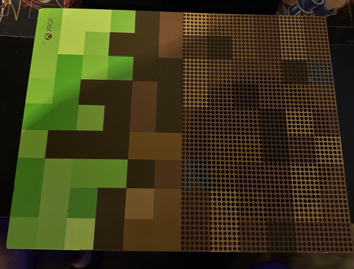 Xbox One S Minecraft Limited Edition 1TB Console w/Cords TESTED Works Fast Ship
