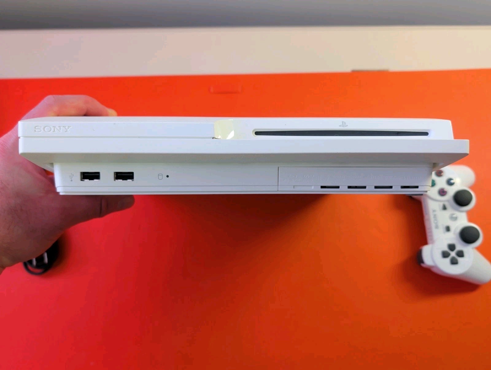PS3 Slim Classic White CECH 3000A 1TB Console With Accessories Dualshock3