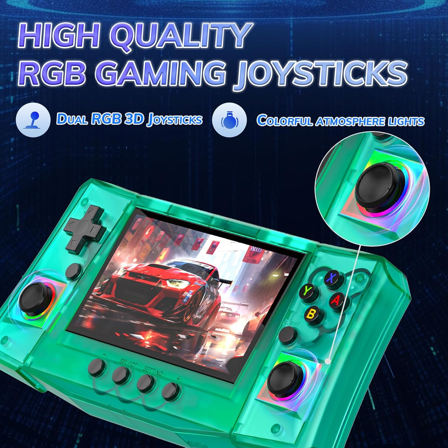 【50000 in 1】 R50 Ultra Handheld Game Console 4.5 Inch IPS Screen Mini Retro Cons