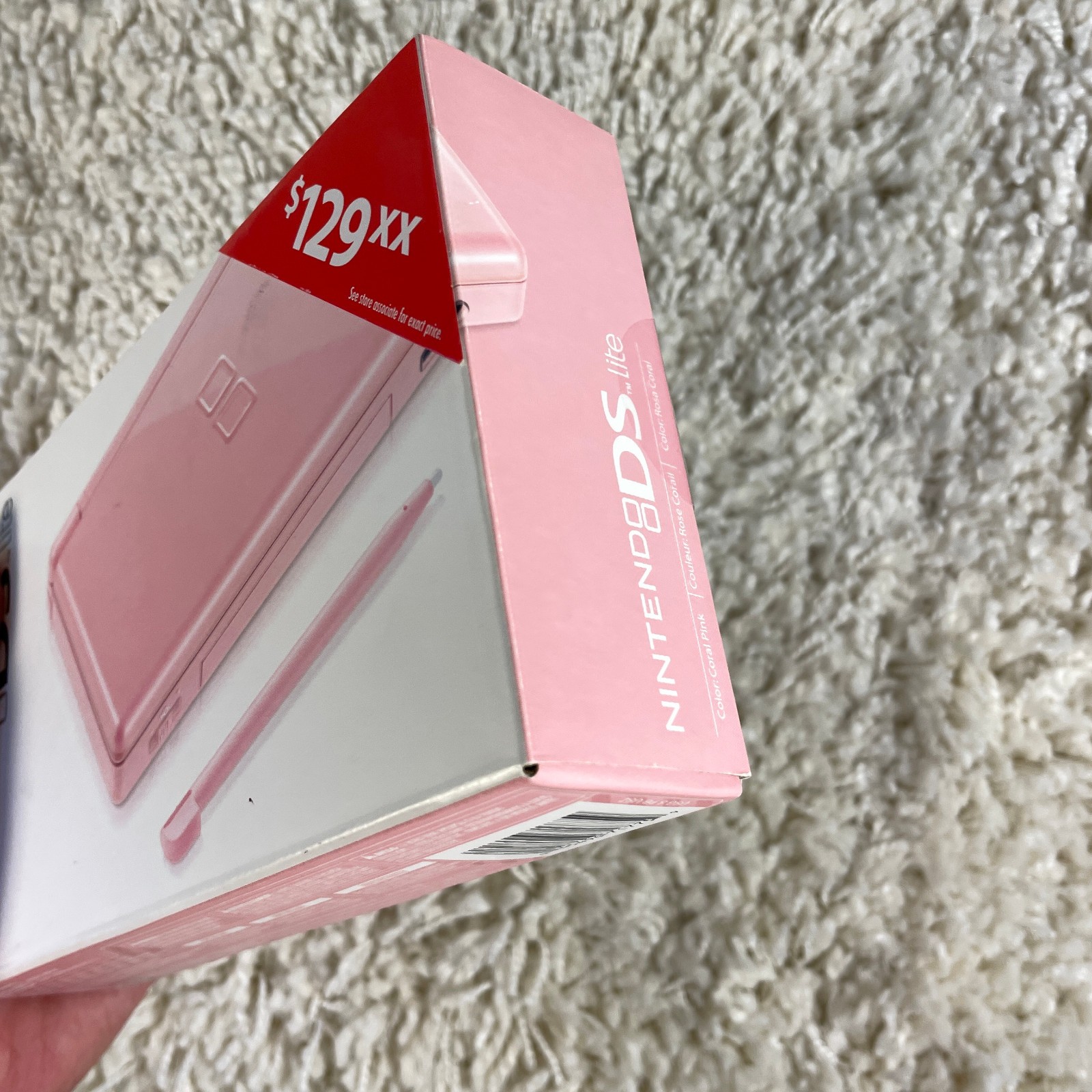 Nintendo DS Lite Coral Rose Pink Handheld System USG-001 Complete In Box CIB