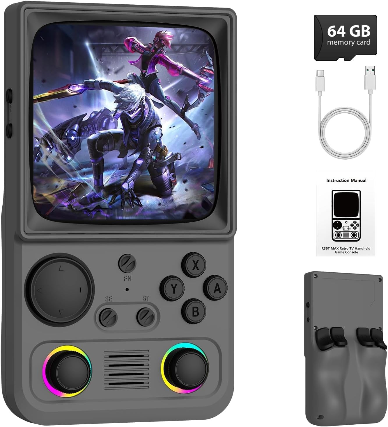 R36TMAX Retro Handheld Game Console, Portable Retro Gaming Console with 4.0” …
