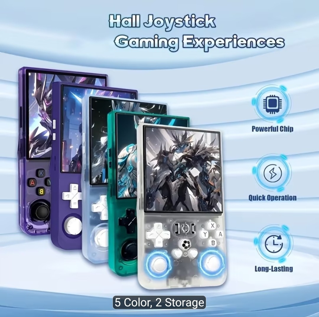 R36 MAX 4″ Handheld Game Console 4000mAh Battery 40 Simulators 64G/128G