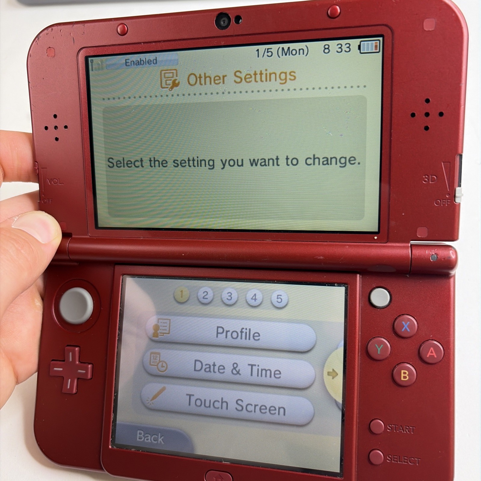New Nintendo 3DS XL Red Console US Model – Tested! Top IPS W Charger Stylus