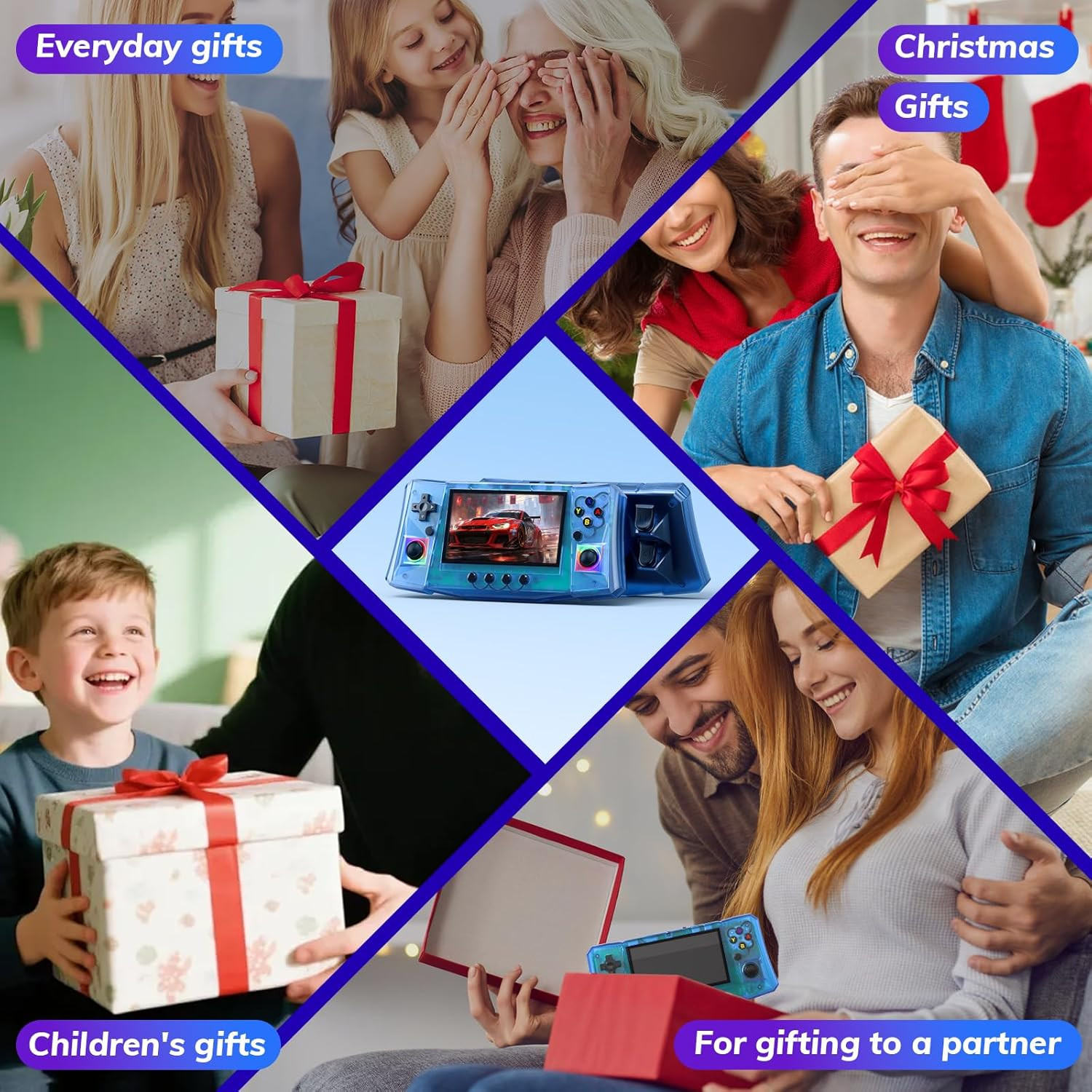 [50000 in 1] R50S Ultra Handheld Game Console 4.5 Inch IPS Screen Mini Retro Con