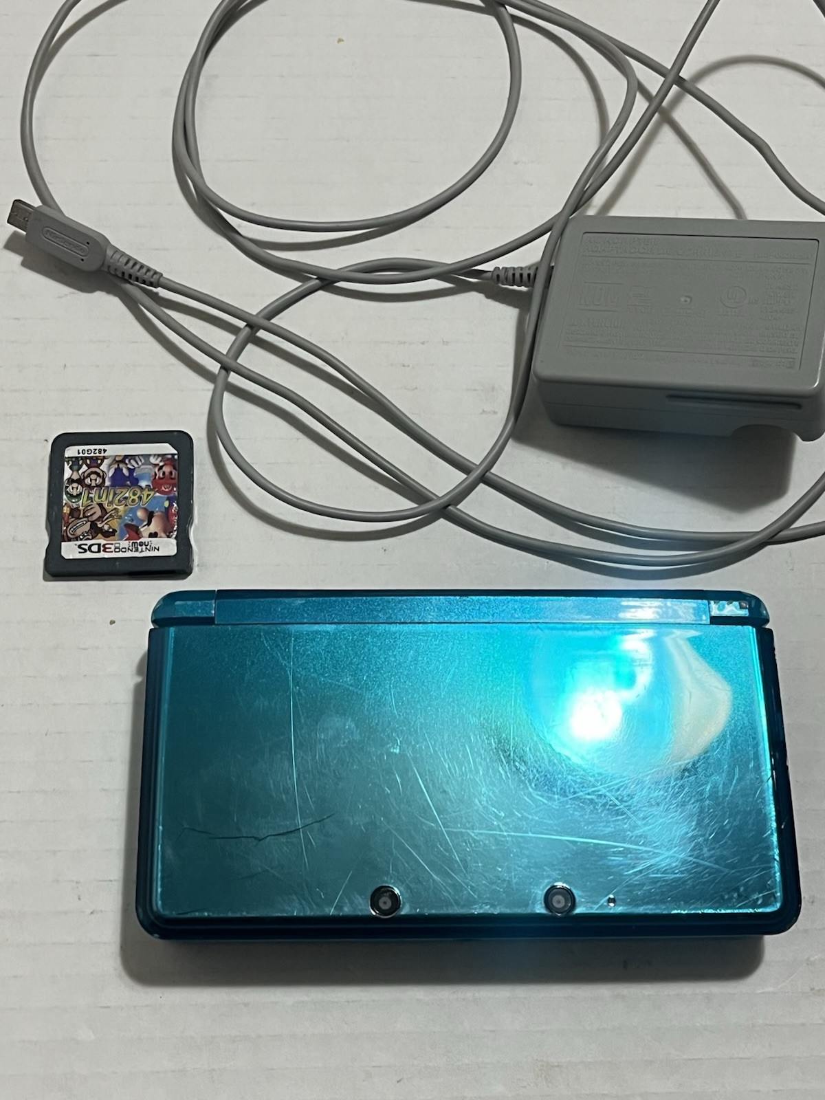 Nintendo 3DS CTR-001 Aqua Blue Handheld Video Gaming Console – For Parts