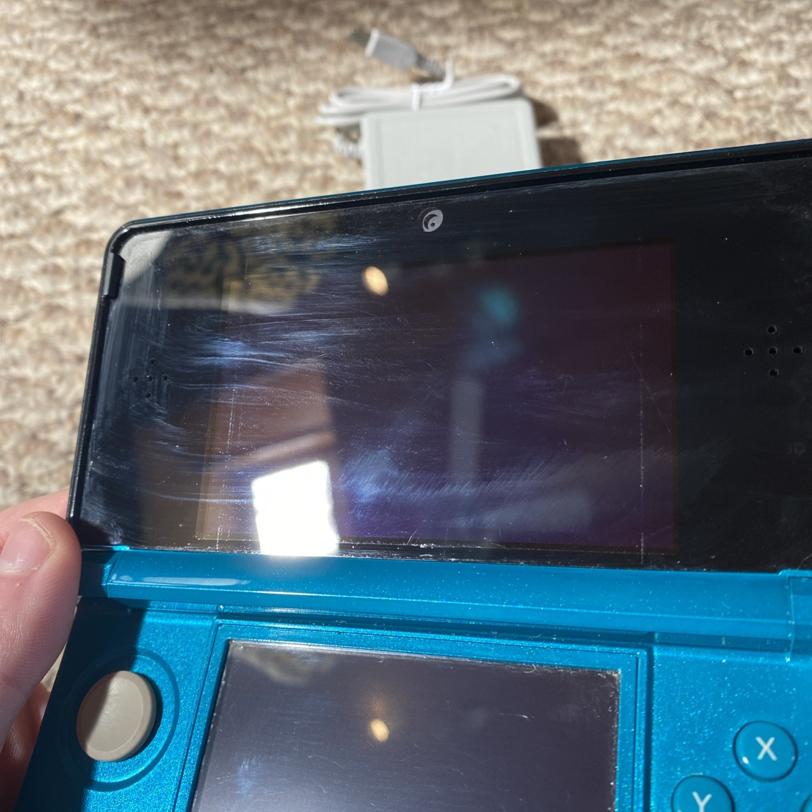 Nintendo 3DS Aqua Blue Handheld Handheld Console System CTR-001 Tested USA