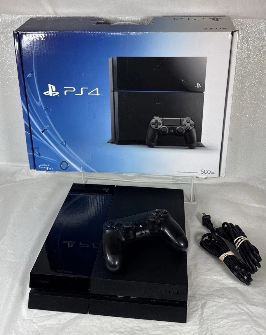 Sony PlayStation 4 CUH-1001A 500GB Gaming Console Black – In Box Tested