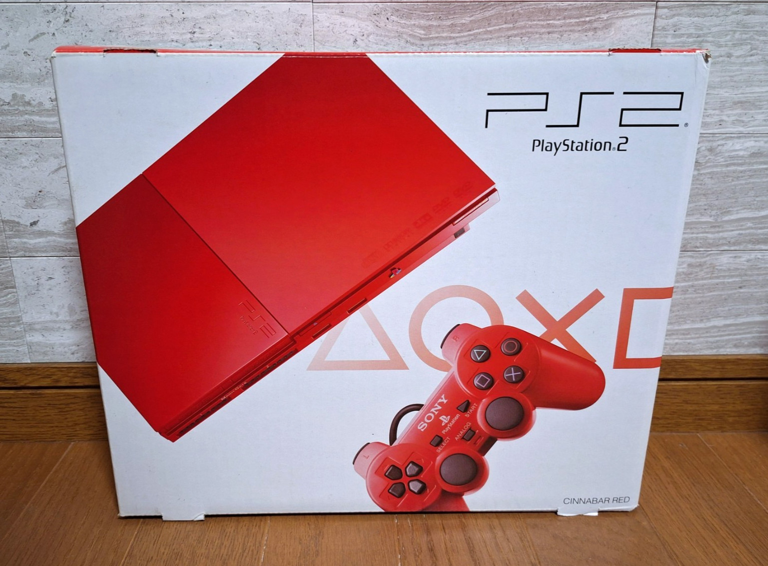 PlayStation 2 Cinnabar Red Slim PS2 SCPH-90000 *COMPLETE – AMAZING BOX* 1