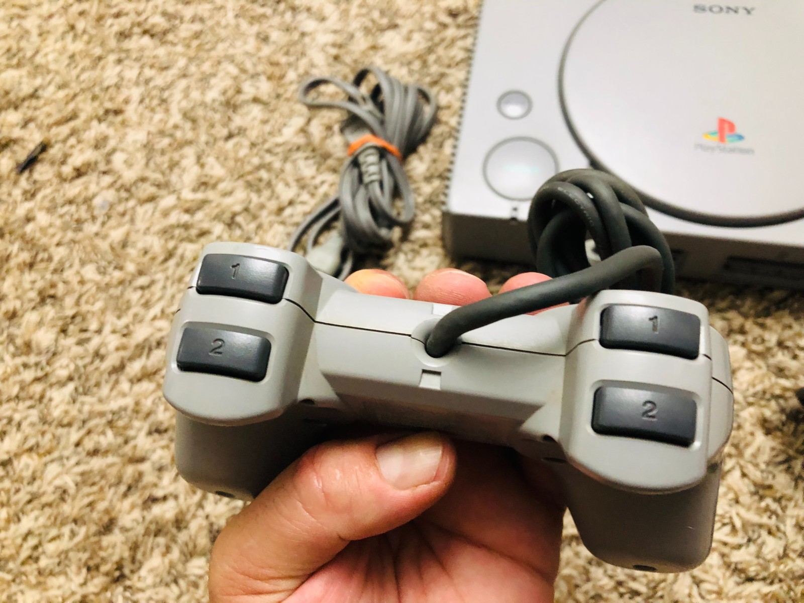 Sony PlayStation 1 Game Console – Gray w/ 2 OEM Controllers, Fully Tested 7