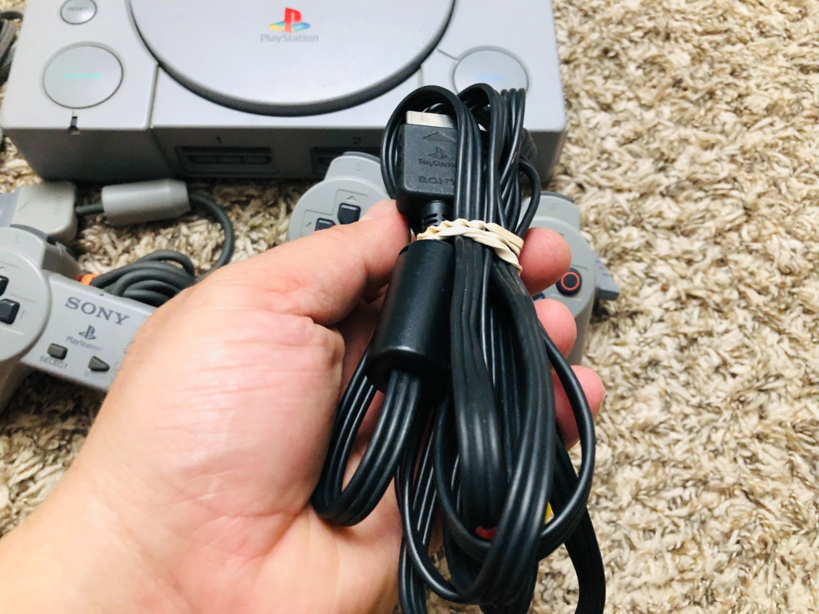 Sony PlayStation 1 Game Console – Gray w/ 2 OEM Controllers, Fully Tested 7