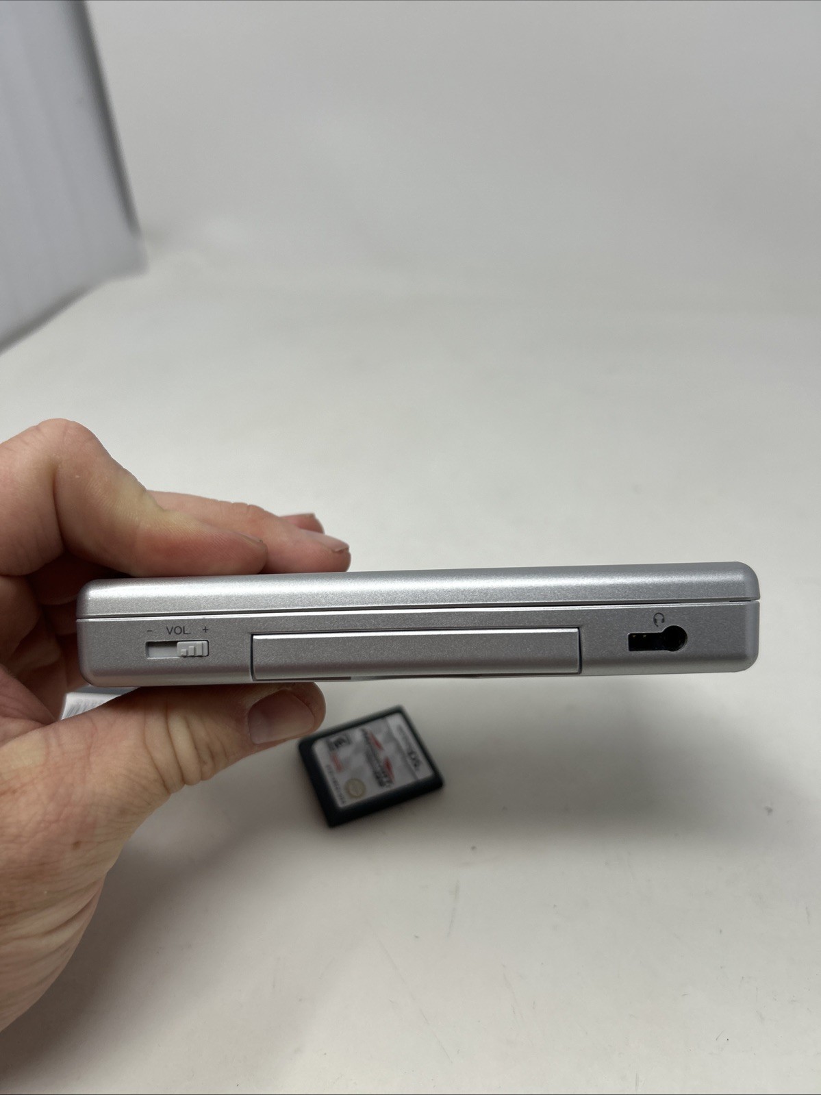 Nintendo DS Lite Silver Handheld System w/ Mario Party, Mario Kart & Brain Age
