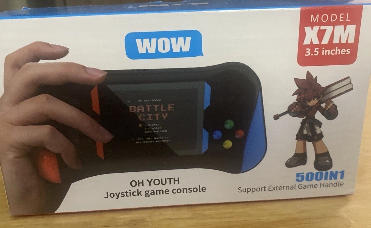 OH YOUTH JOYSTICK GAME CONSOLE- MODEL X7M – 3.5 INCHES -RED & BLUE –