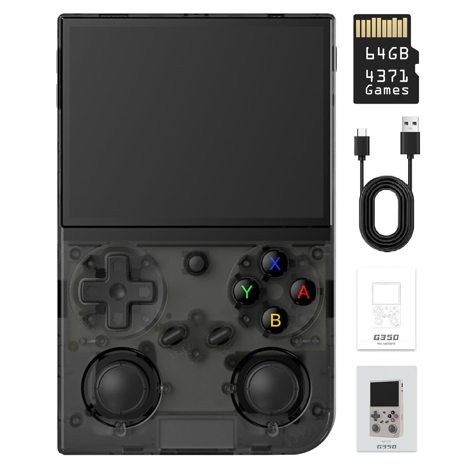 G350 Handheld Game Console , Preload 4371 Games 3.5 Inch IPS Screen 3200 mAh …
