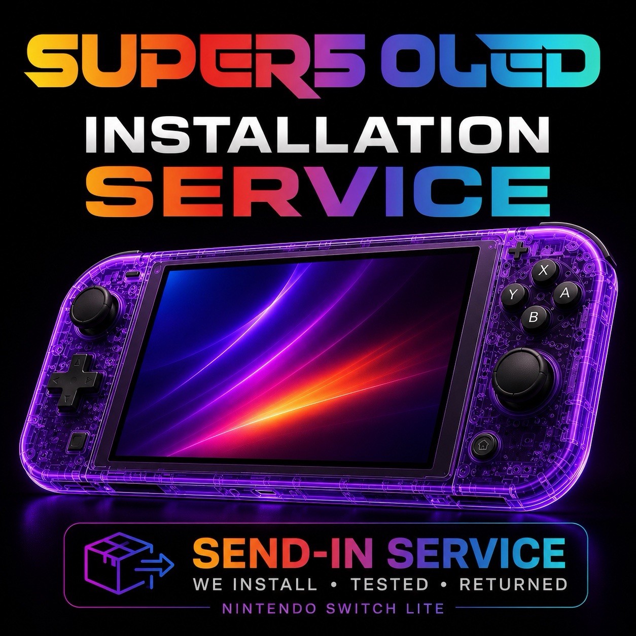 🔥 Send In Install Service For Nintendo Switch Lite Super5 OLED Screen Taki Udon