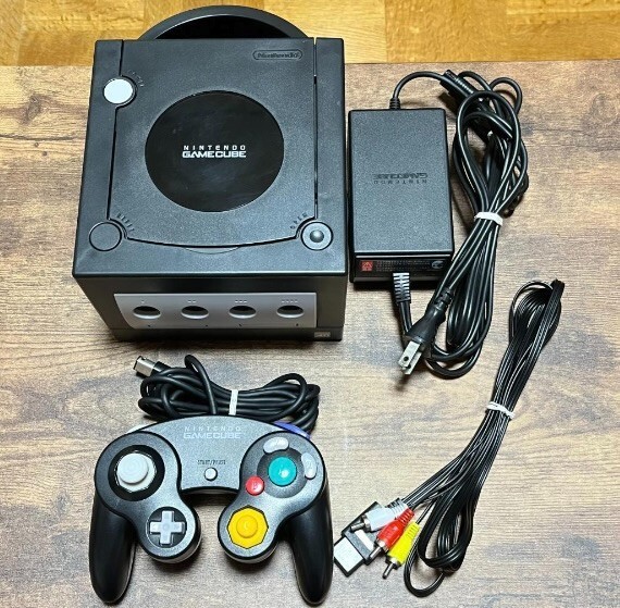 GameCube GC DOL-001 Black Full Set Game Console Nintendo Tested , Free Ship