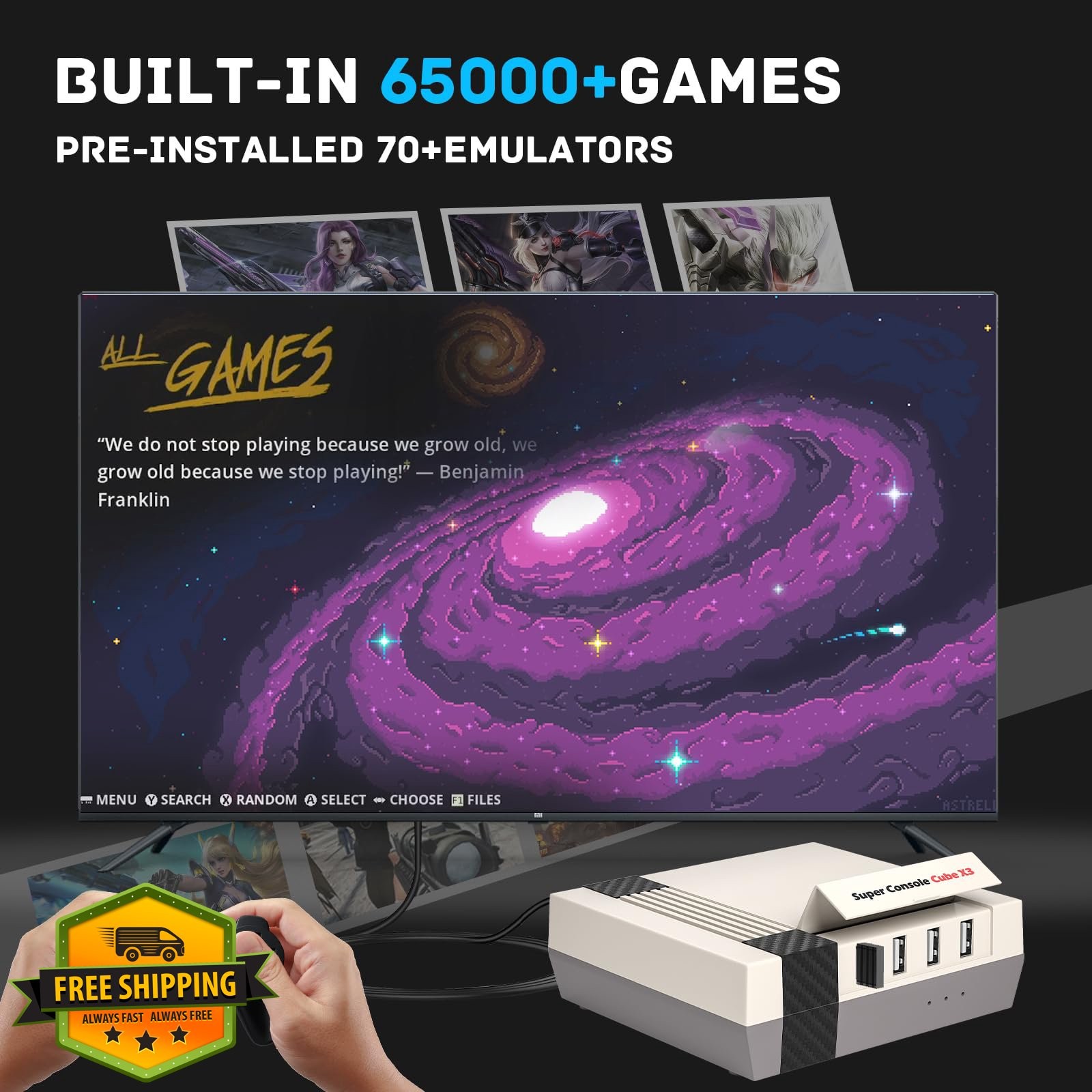 Kinhank Super Console X3 Retro 65000 Games 8K UHD Android/Emuelec