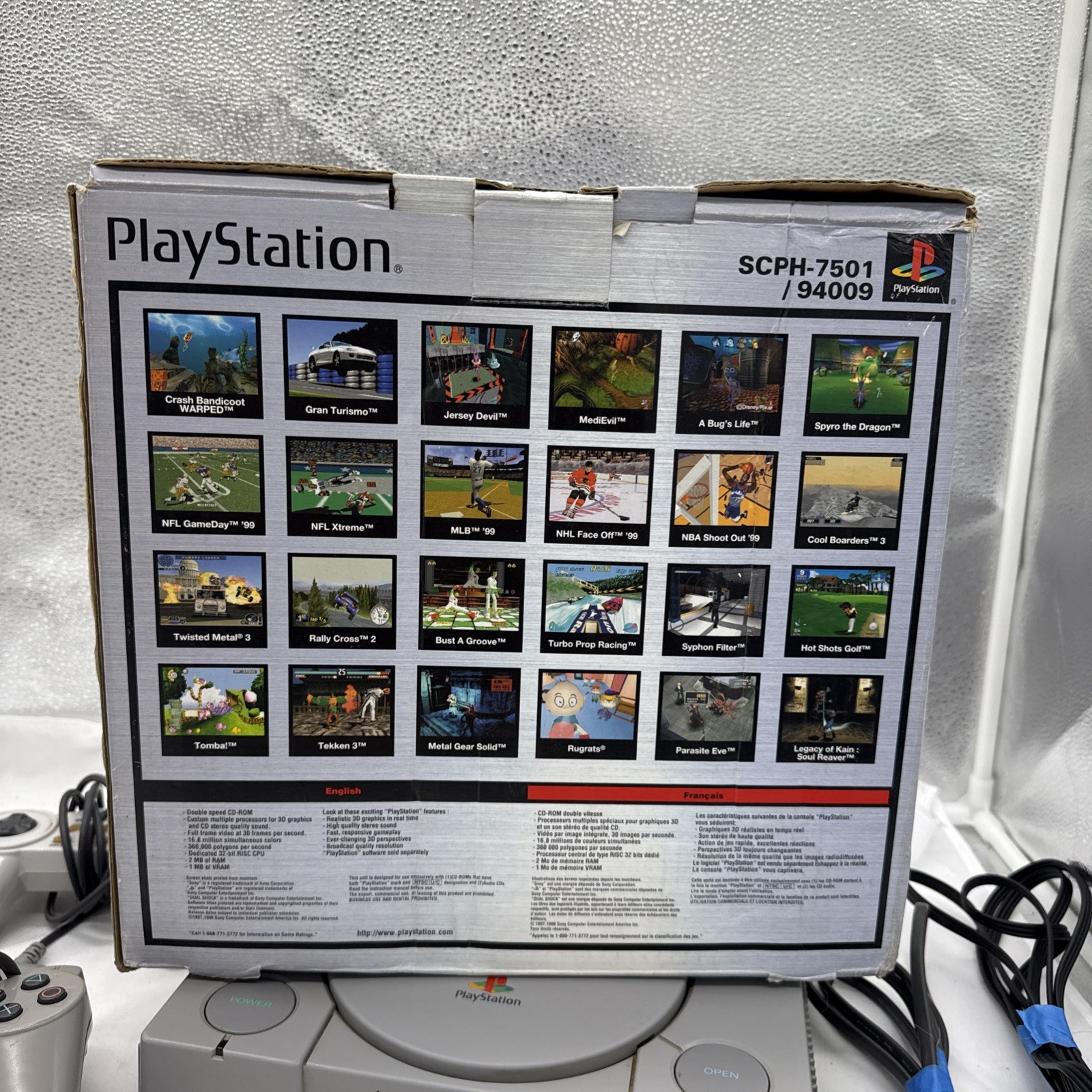Sony PlayStation 1 Video Game Console – With controller – Box Included – Gray
