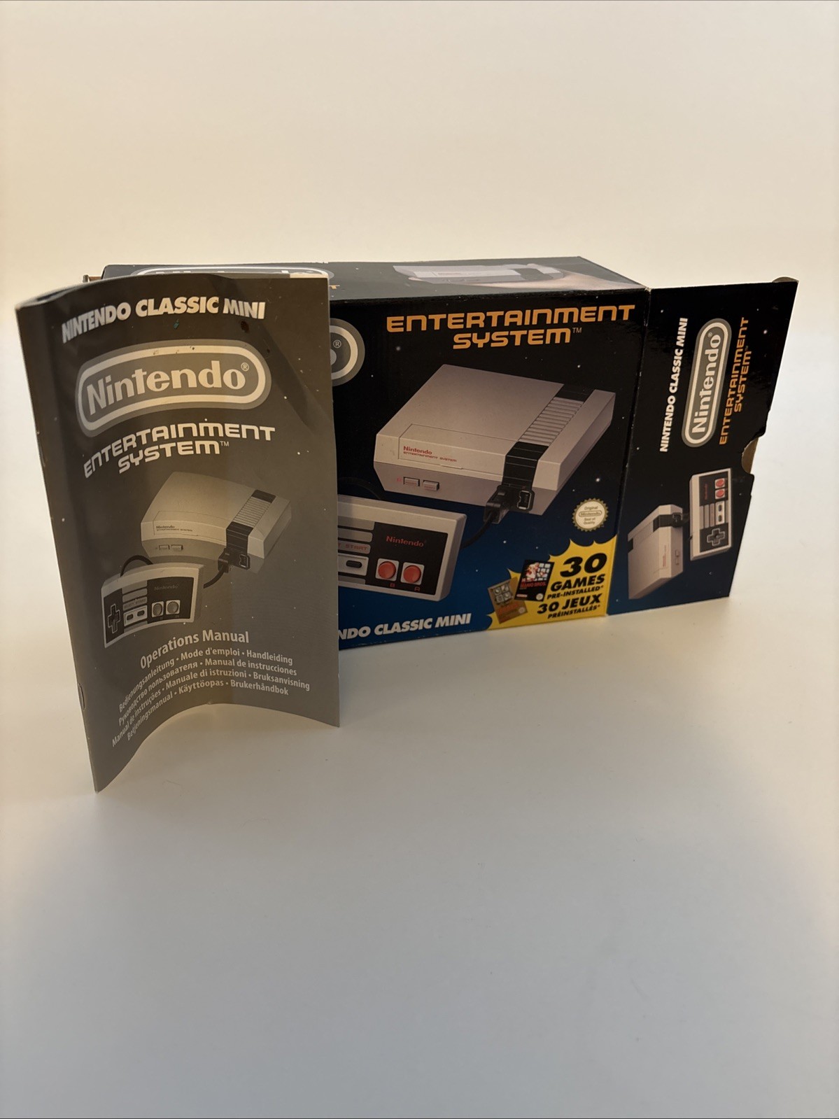 NINTENDO NES MINI CLASSIC EDITION BOX AND MANUAL ONLY