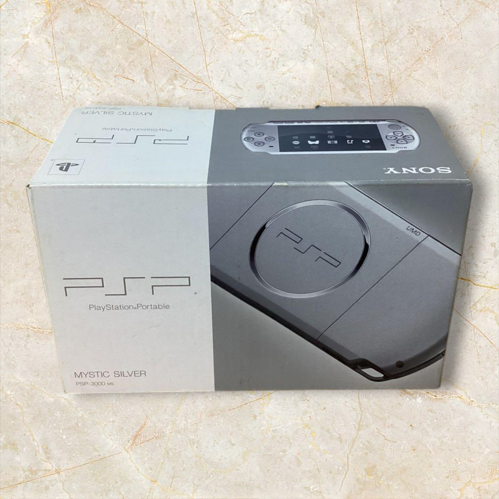 Sony PSP PlayStation Portable PSP-3000MS Mystic Silver Handheld Console