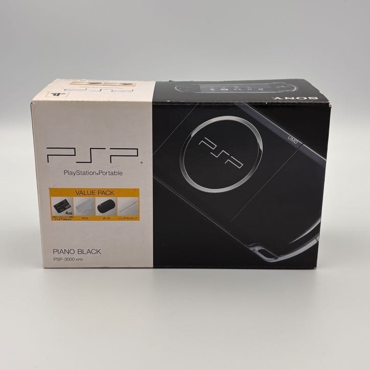 Sony PSP-3000 Piano Black Value Pack Console Boxed Bright LCD Excellent 869