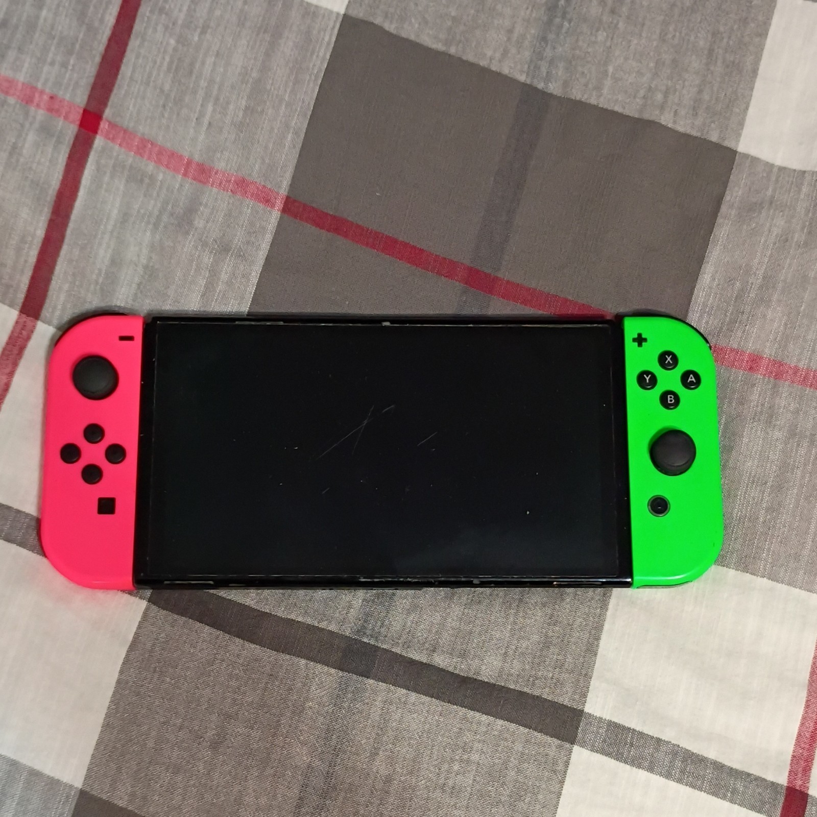 Nintendo Switch Handheld Console w/ Neon Pink & Green Joy-Con, USB-C