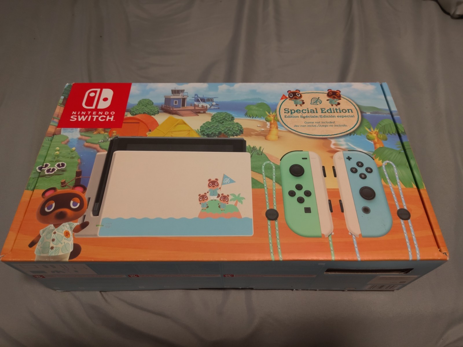 Nintendo Switch Animal Crossing Edition Console COMPLETE CIB CLEAN